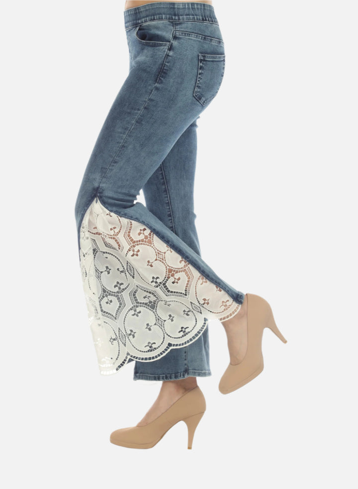 Brooke Eyelet Insert Pull On Jean