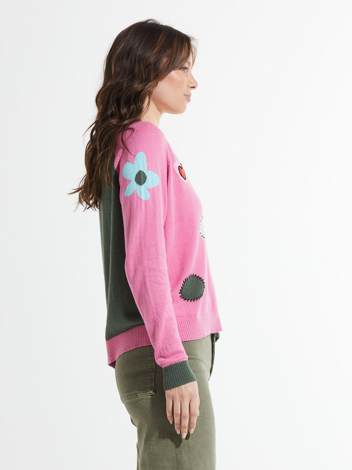 Candy Flowers and Spots Sweater
