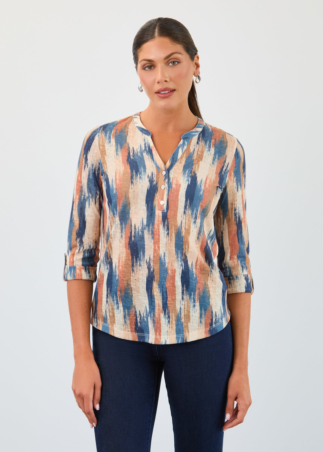 Catalyst Print Henley Top