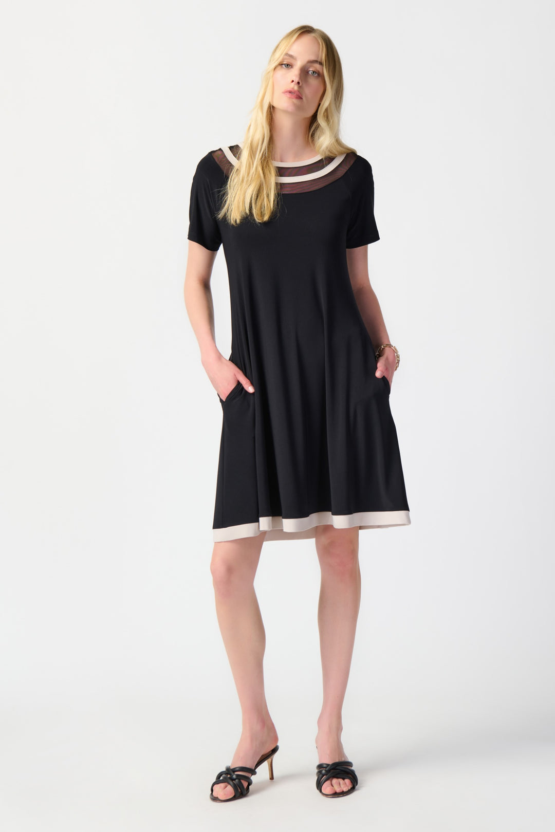 Colour Block Short A-Line Dress