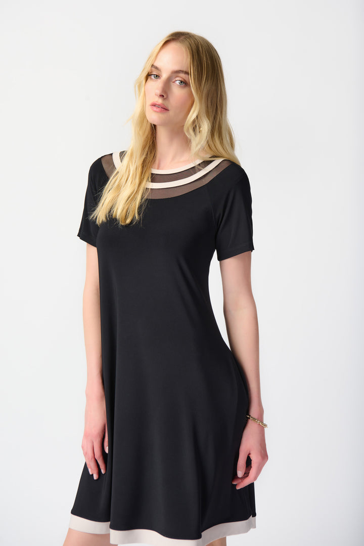Colour Block Short A-Line Dress