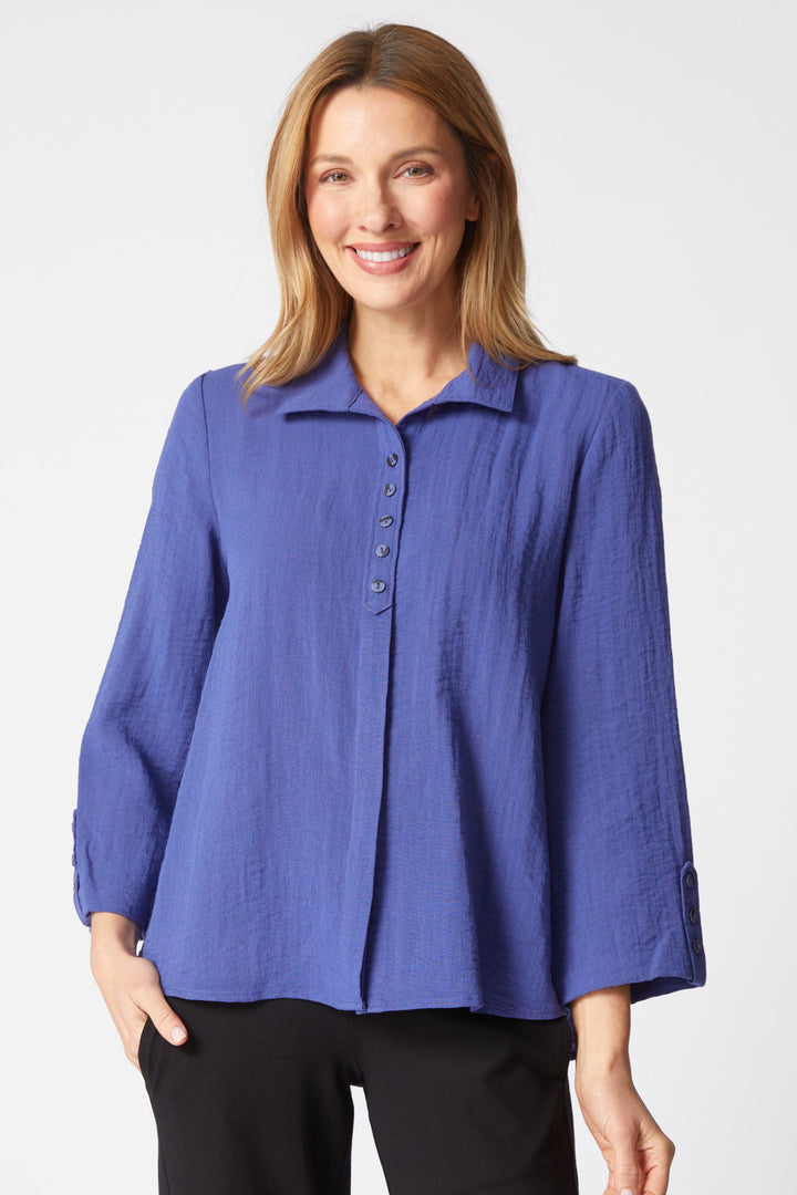 Express Travel Midnight Hi-Lo Swing Shirt