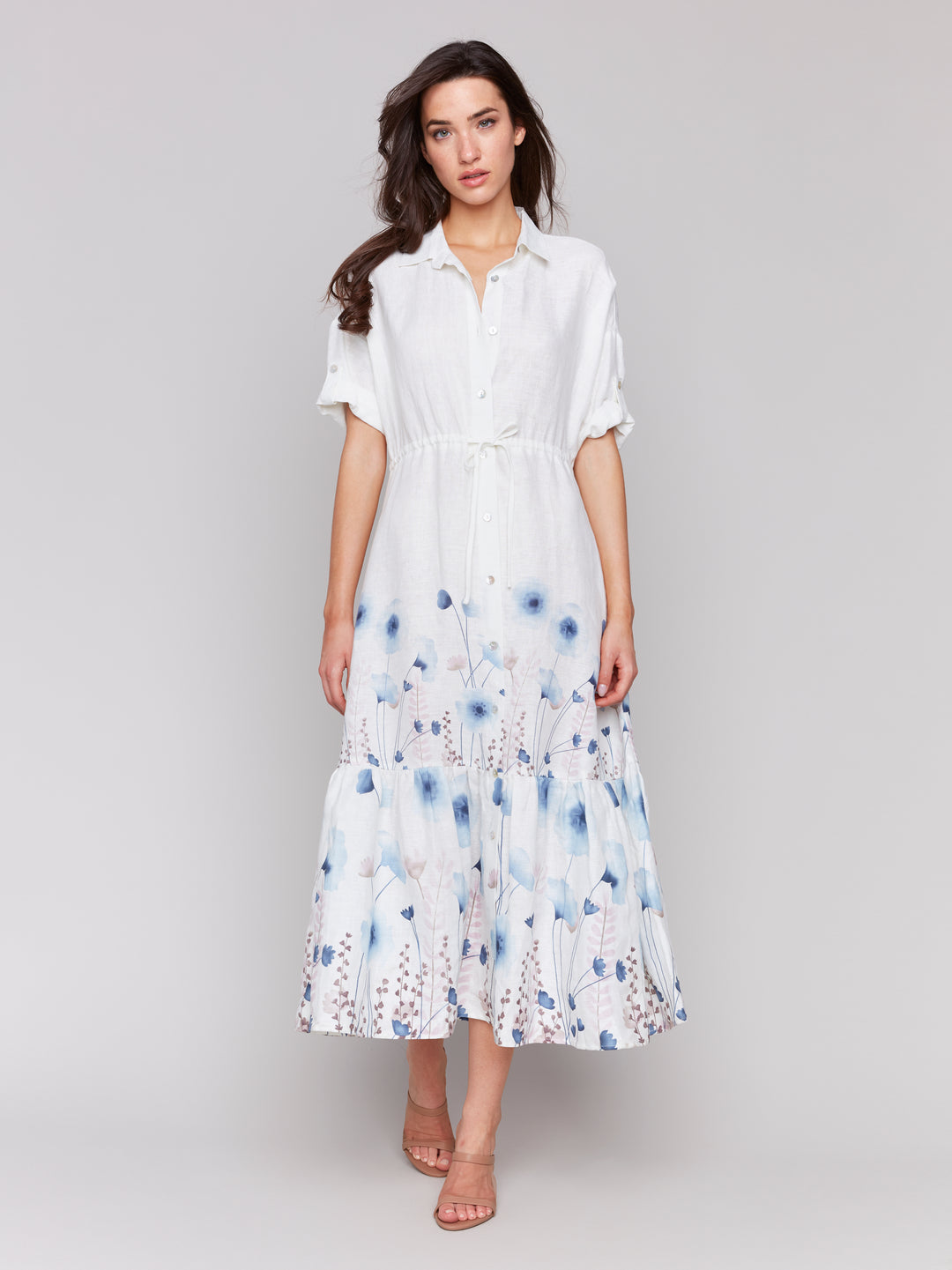 Field Flowers Print Duster Maxi Dress