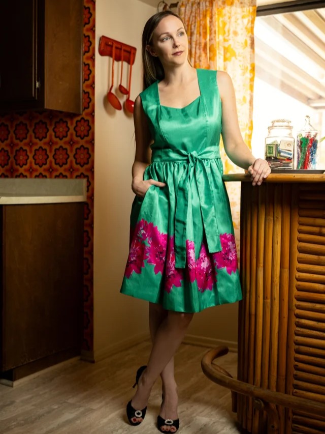 Floral Border Print Dress