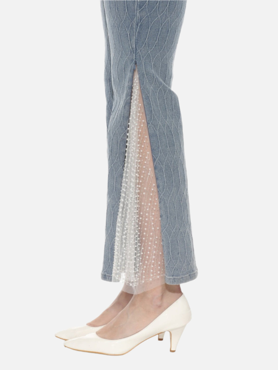 Hayley Pearl Insert Flare Jean