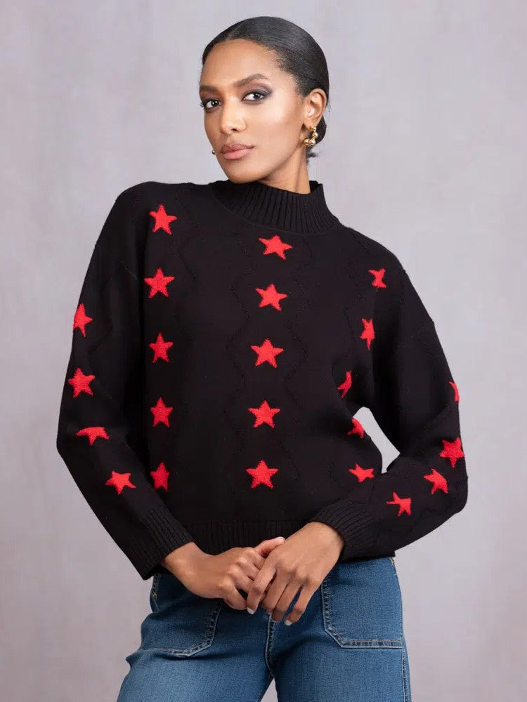 I See Stars Mock Neck Sweater