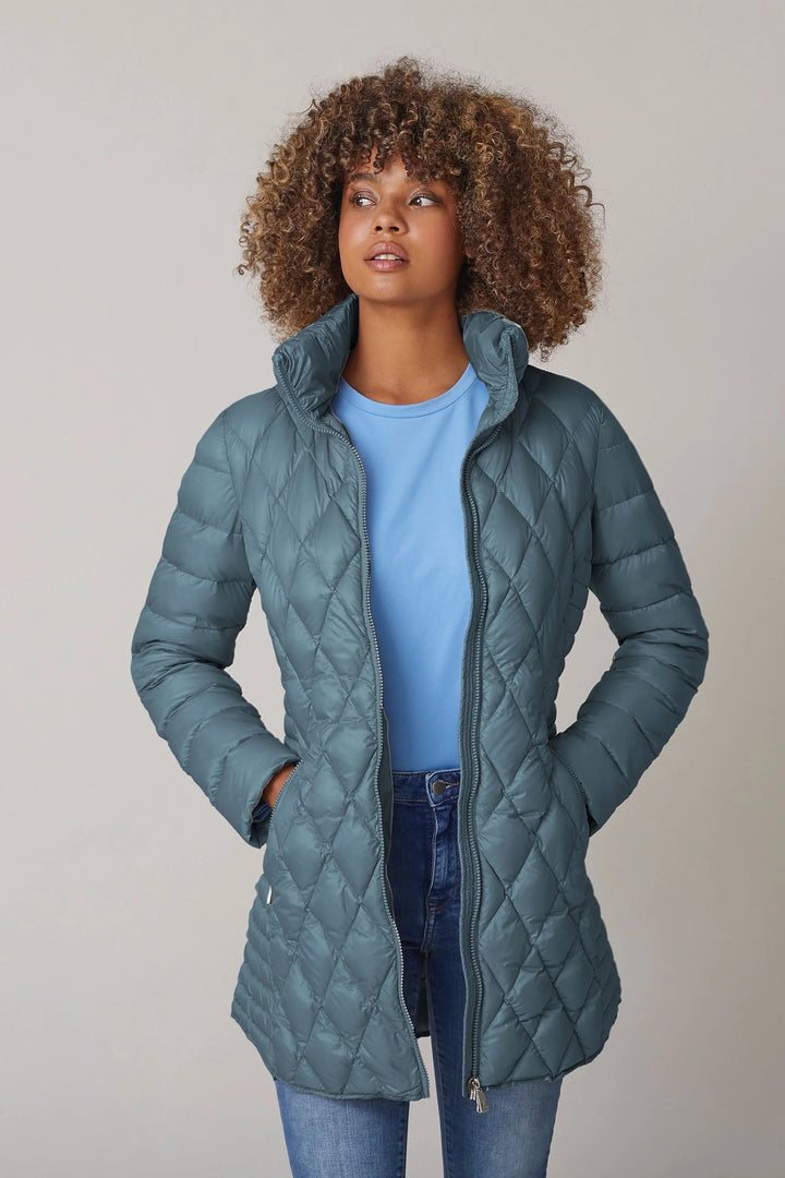 June Diamond Quilted Lightweight Down Jacket