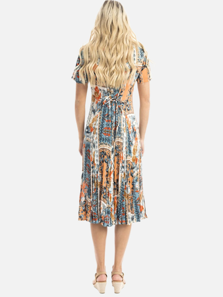 Kauai Short Sleeve Godet Dress