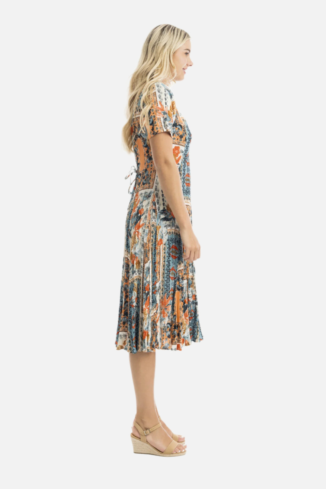 Kauai Short Sleeve Godet Dress