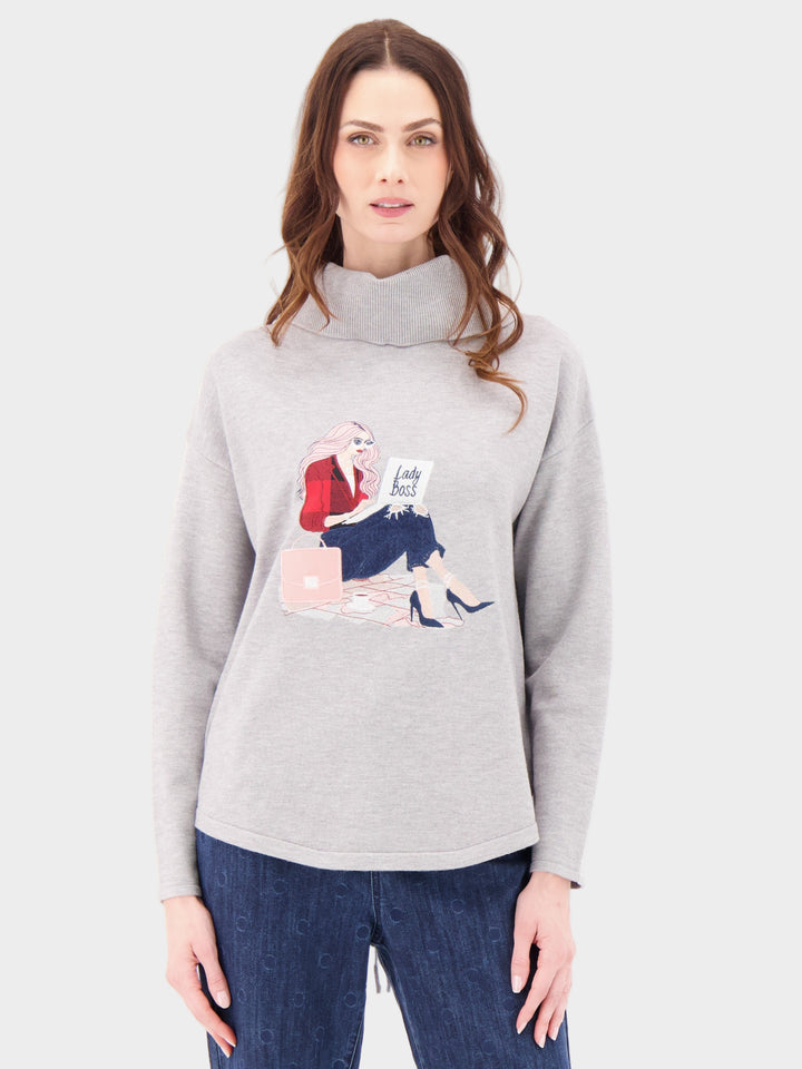 Lady Boss Cowl Neck Sweater