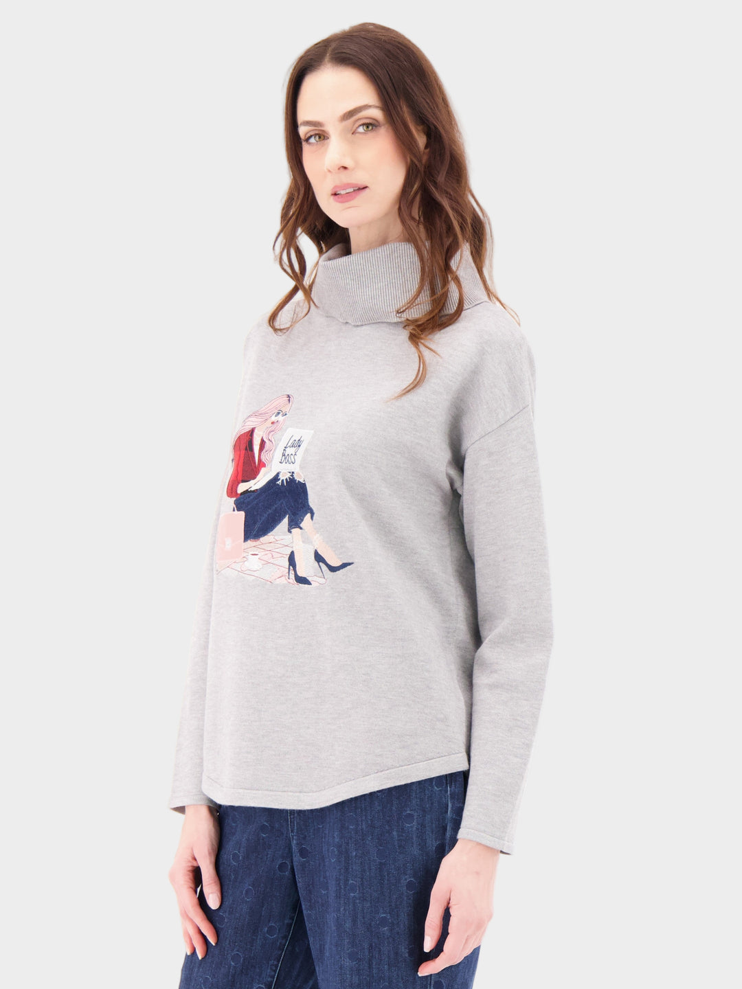 Lady Boss Cowl Neck Sweater