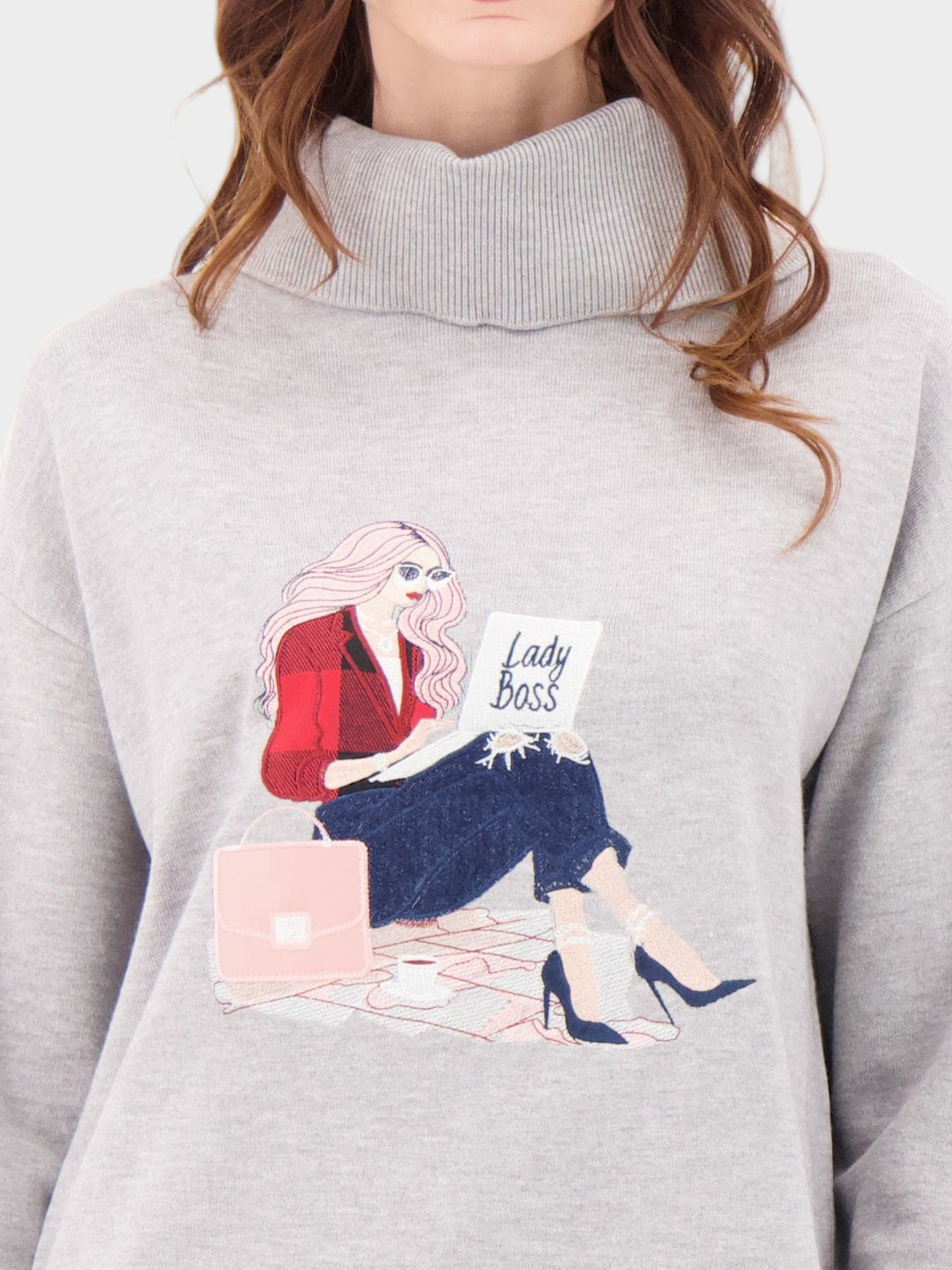 Lady Boss Cowl Neck Sweater