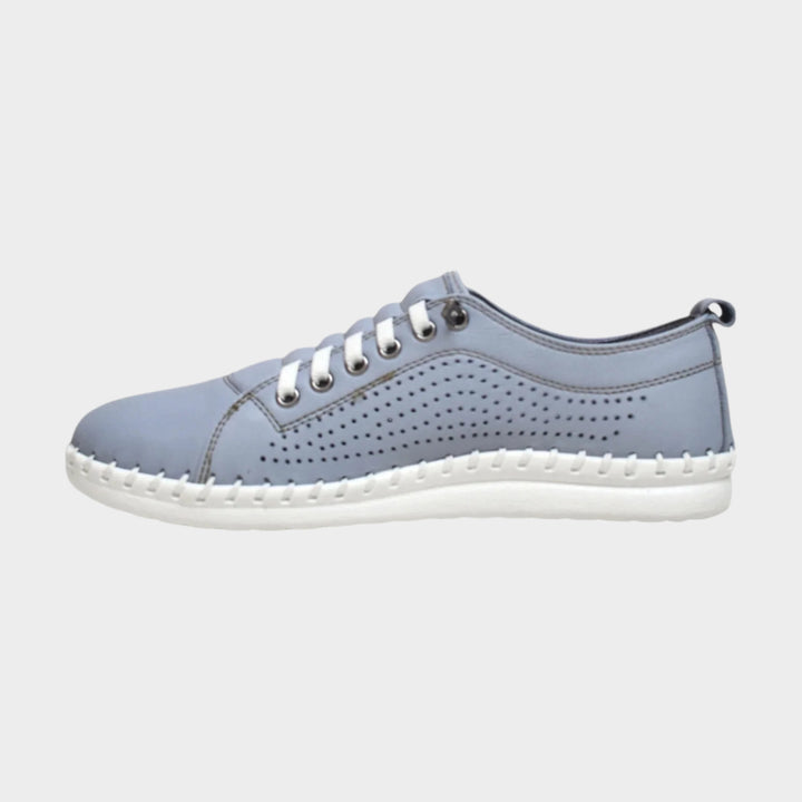 Light Blue Leora Leather Sneaker