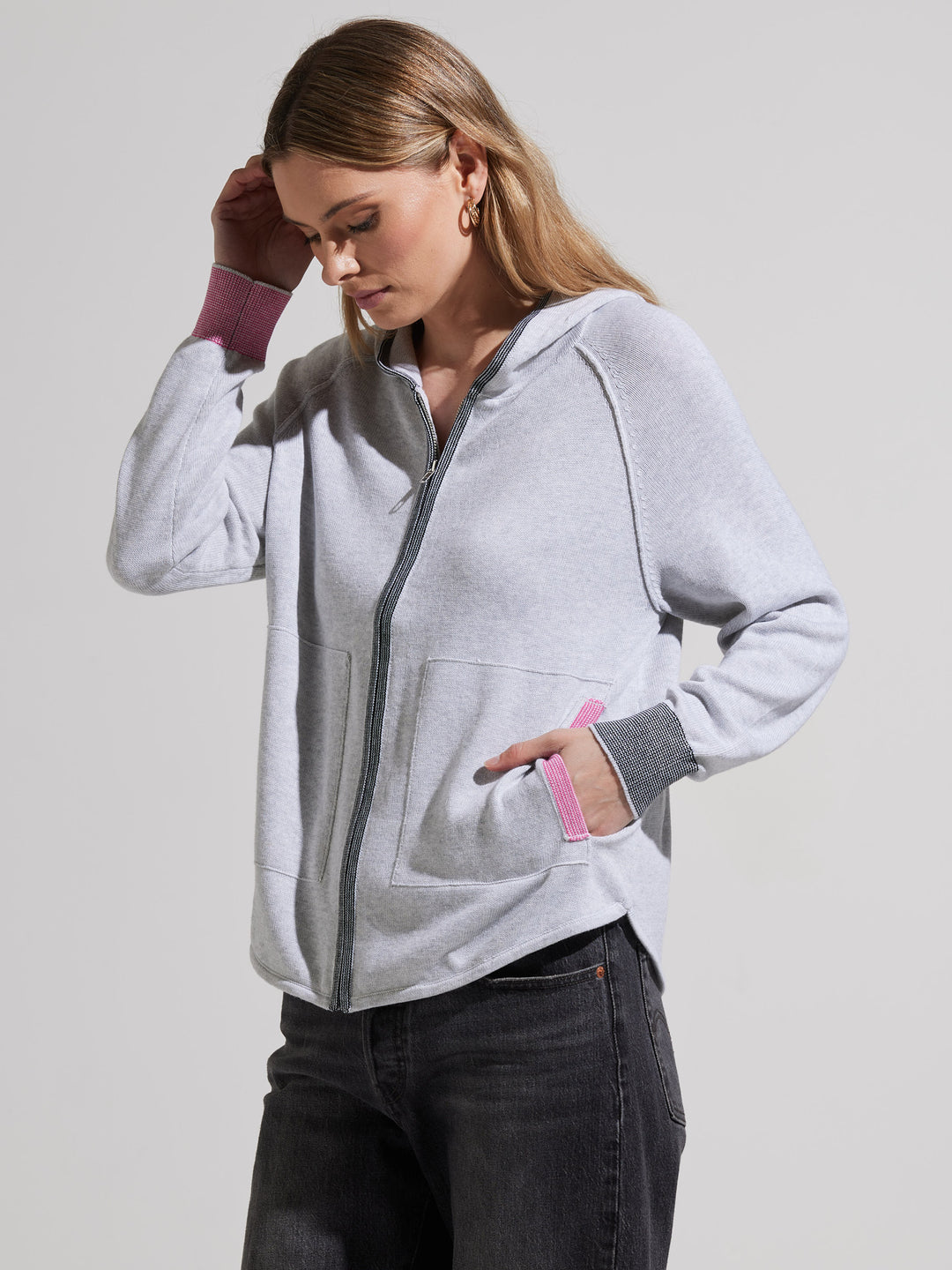 Light Marl Chunky Cotton Hoodie