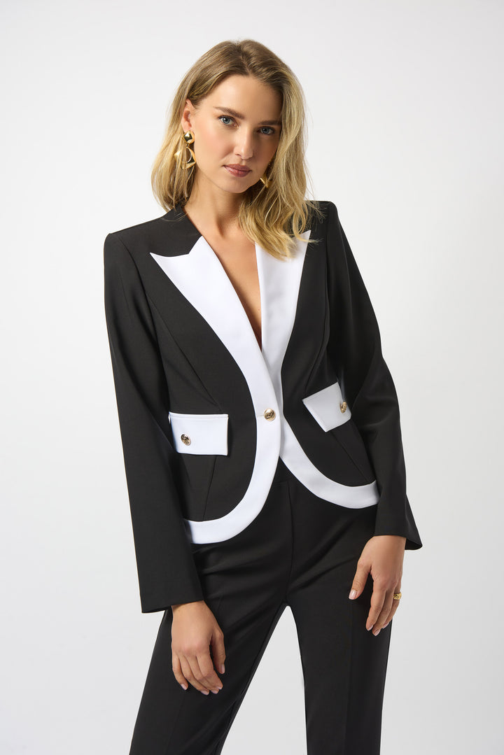 Lux Twill Colour Block Fitted Jacket
