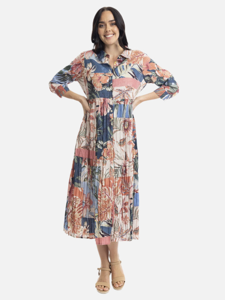 Luzon Tiered Shirt Dress