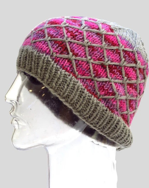 Magenta Loop Stitch Hat