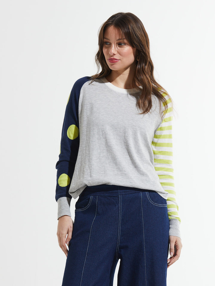 Marl Spots and Stripes Sweater