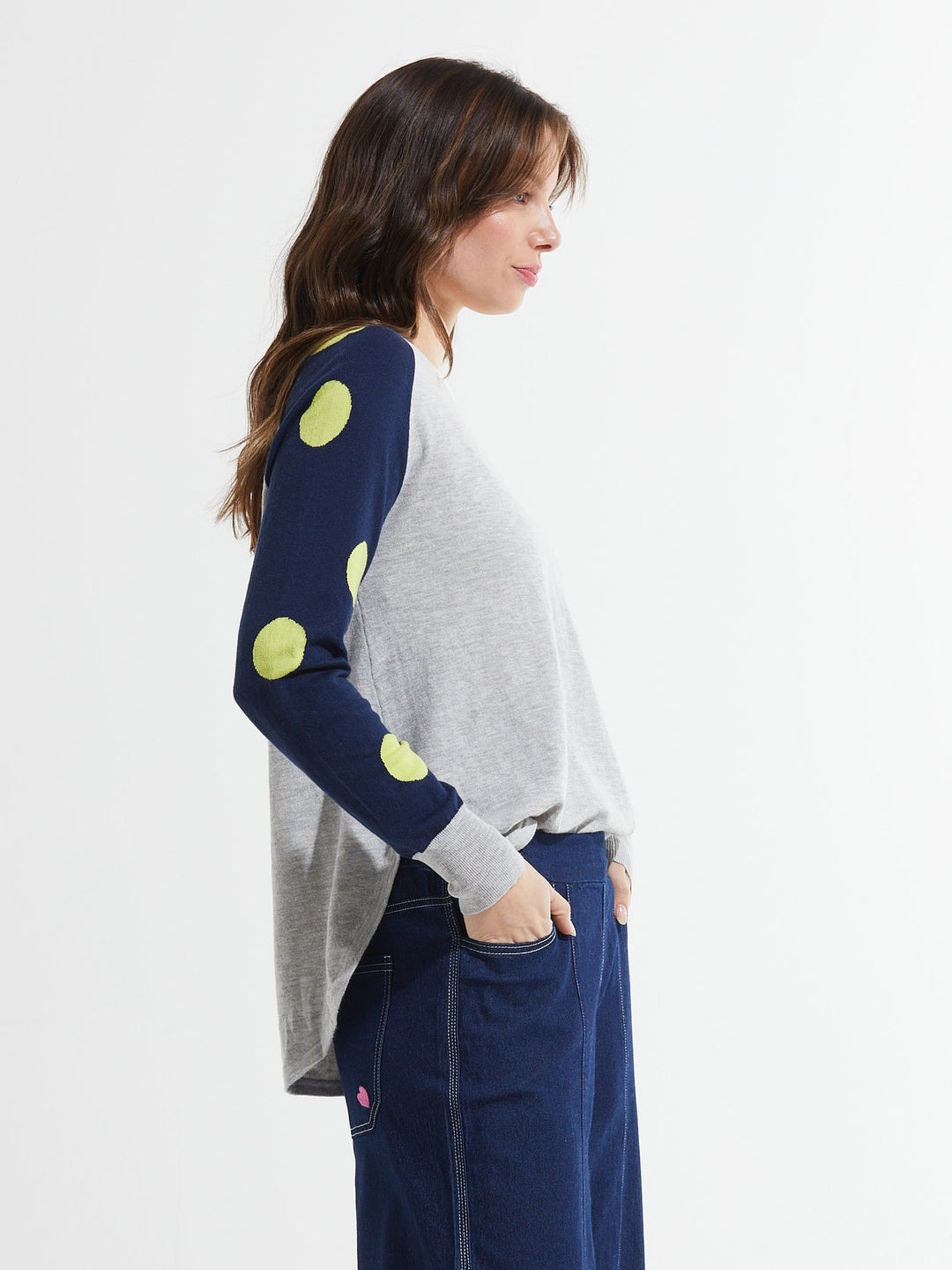Marl Spots and Stripes Sweater