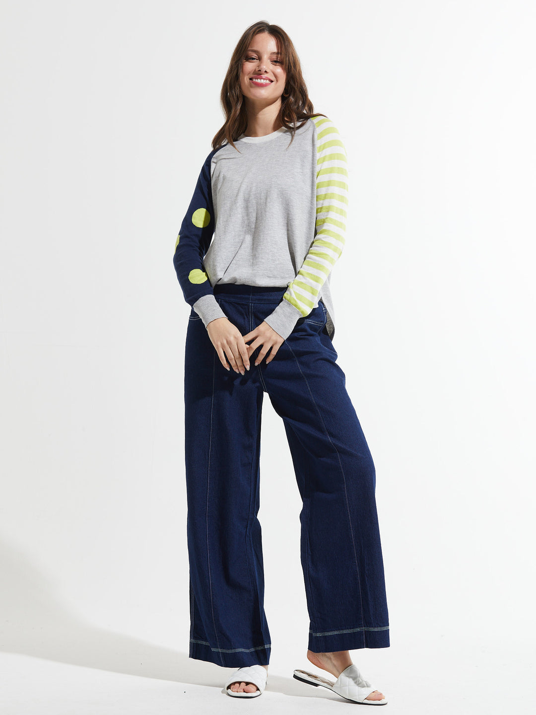 Marl Spots and Stripes Sweater