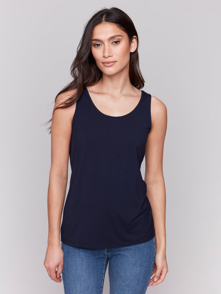 Navy Reversible Bamboo Cami