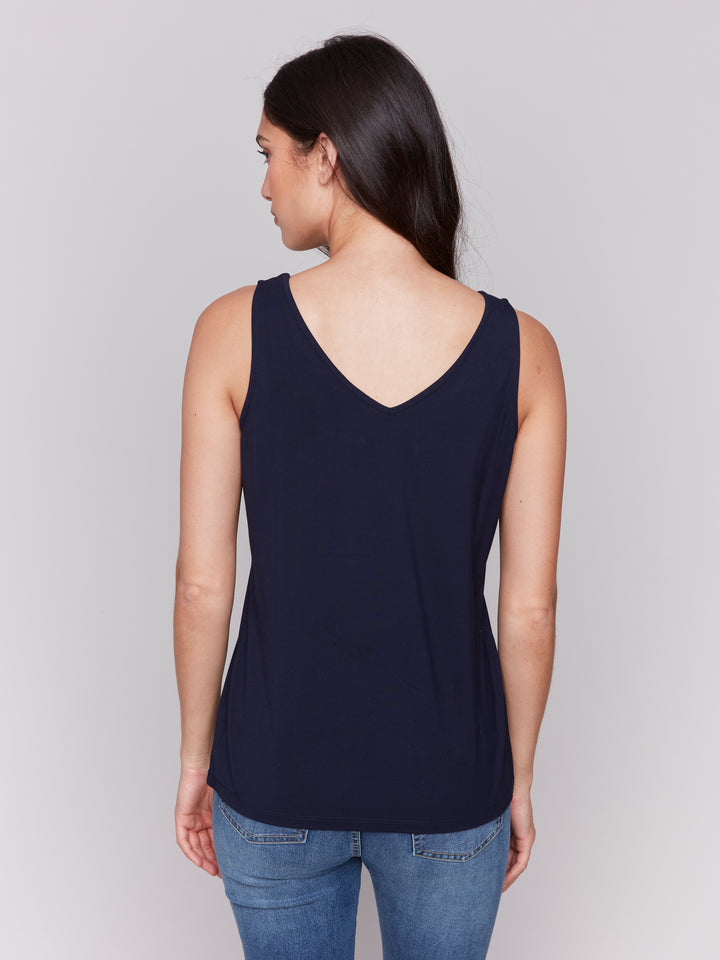 Navy Reversible Bamboo Cami