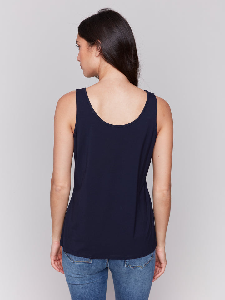 Navy Reversible Bamboo Cami