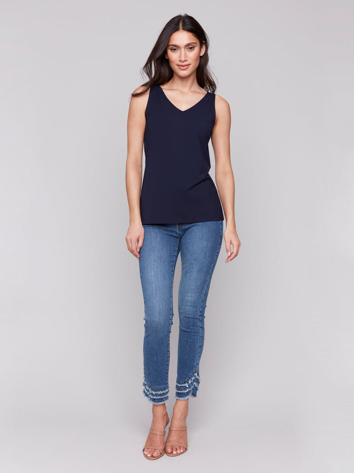 Navy Reversible Bamboo Cami