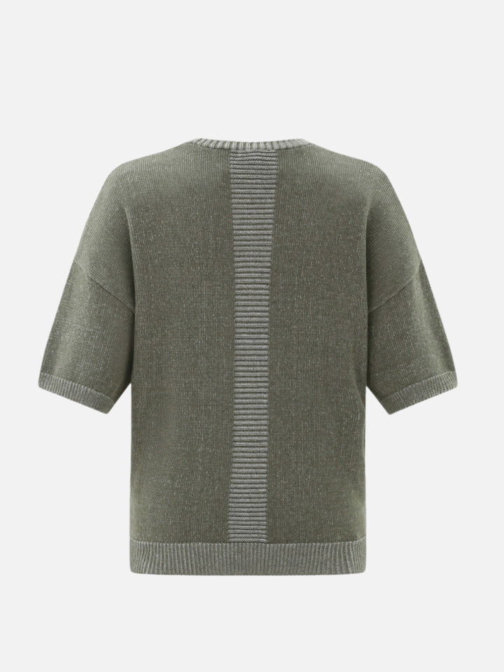 Olive Stripe Detail Sweater