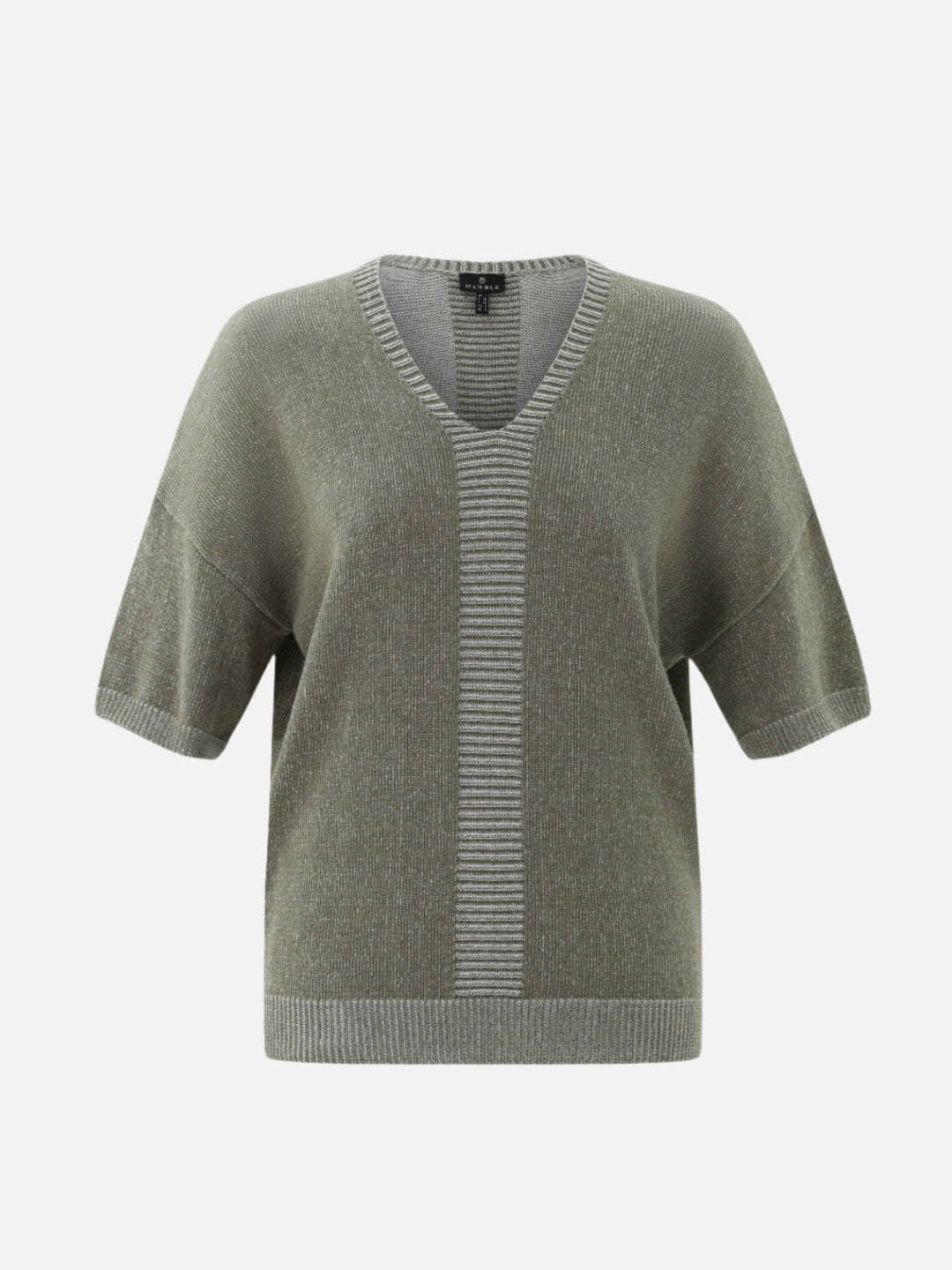 Olive Stripe Detail Sweater