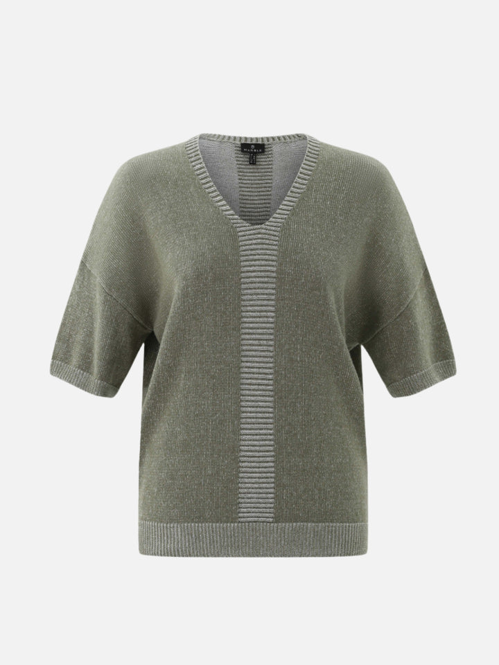 Olive Stripe Detail Sweater