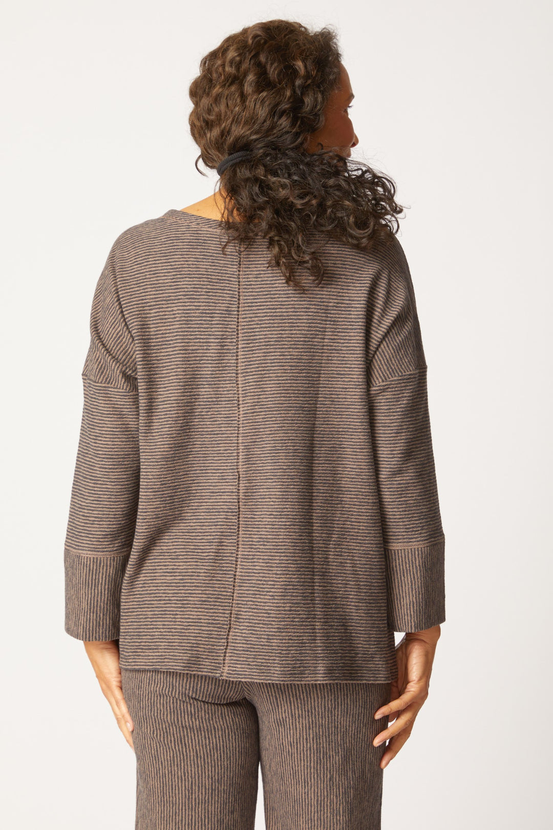 Pasadena Stripe Truffle Canyon Pullover