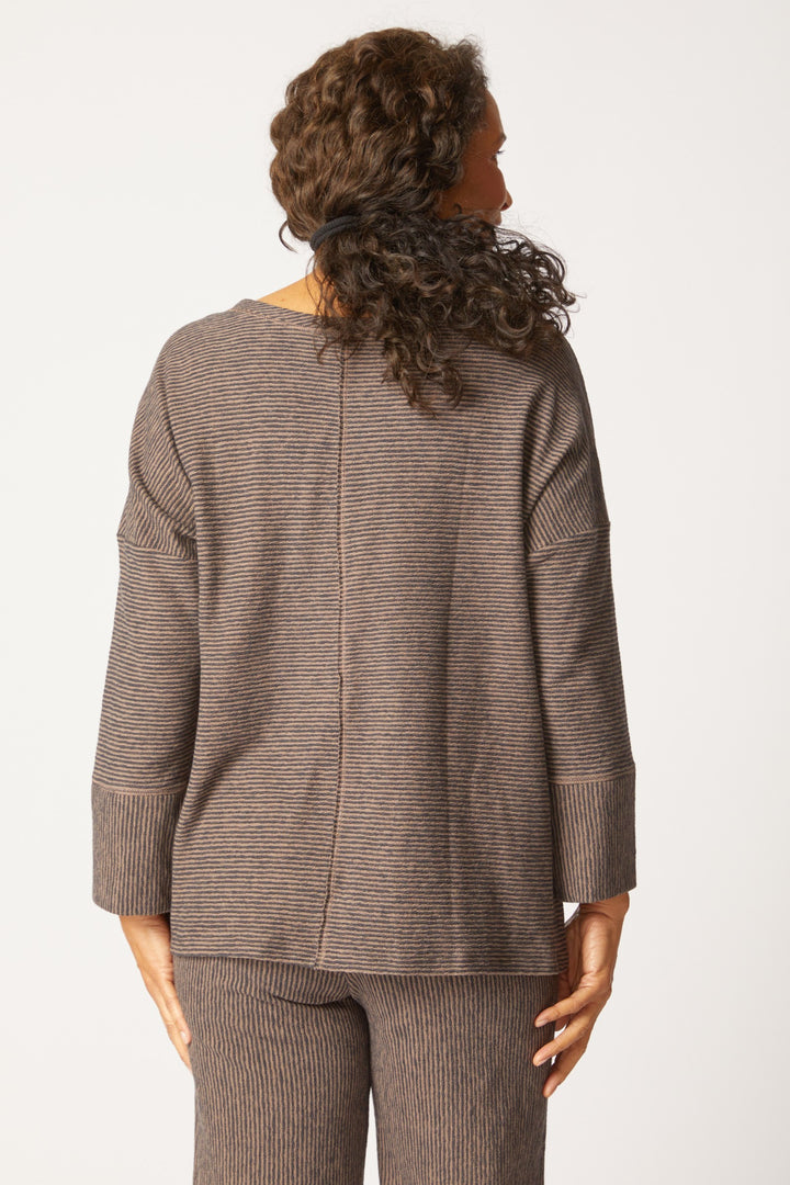 Pasadena Stripe Truffle Canyon Pullover