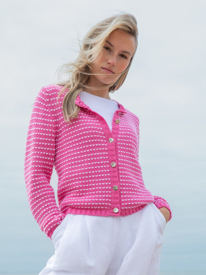 Pink Heart Fleck Cardigan