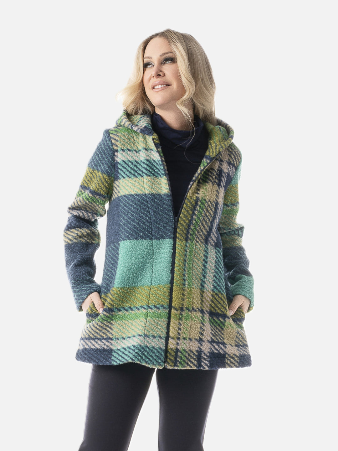 Plaided Pleasure Hooded Jacket