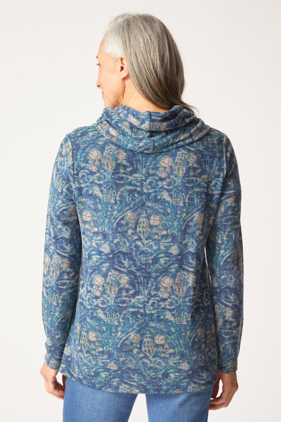 Super Soft Ink Tapestry Cozy Cowl Top