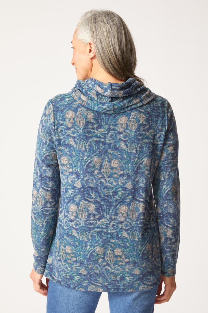 Super Soft Ink Tapestry Cozy Cowl Top