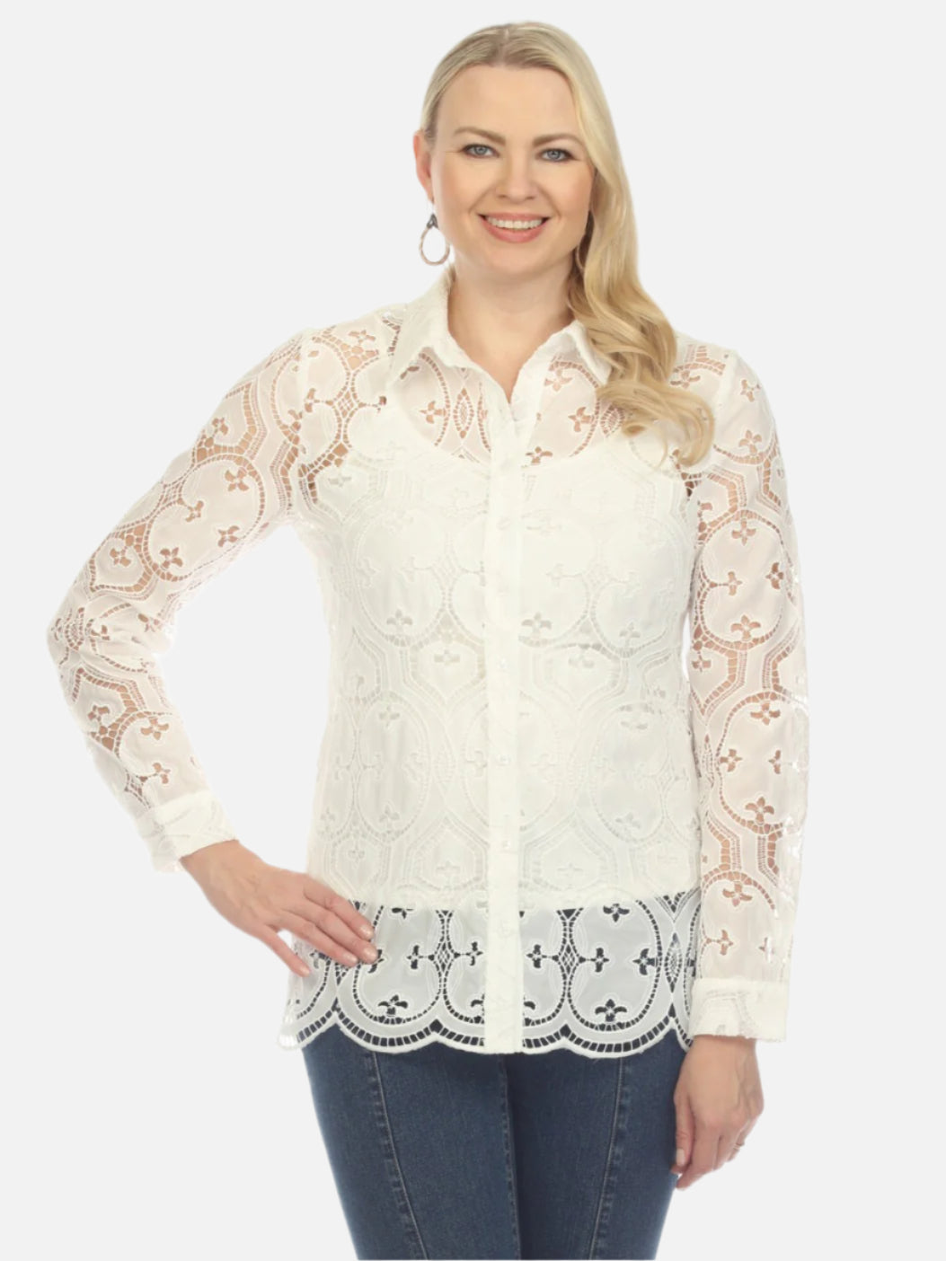Tamara Eyelet Blouse With Cami