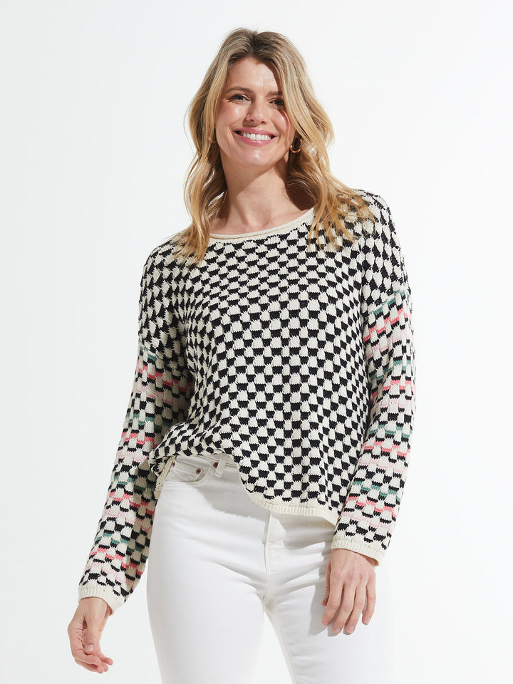Vanilla Checkered Sweater