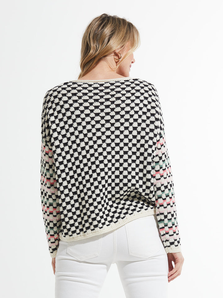 Vanilla Checkered Sweater
