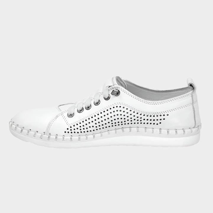 White Leora Leather Sneaker