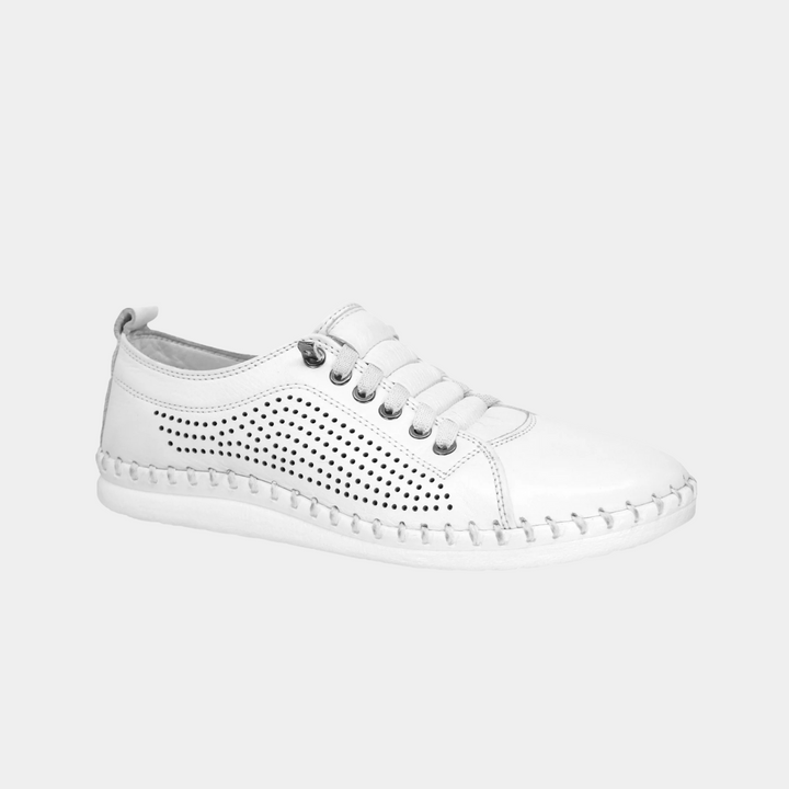 White Leora Leather Sneaker