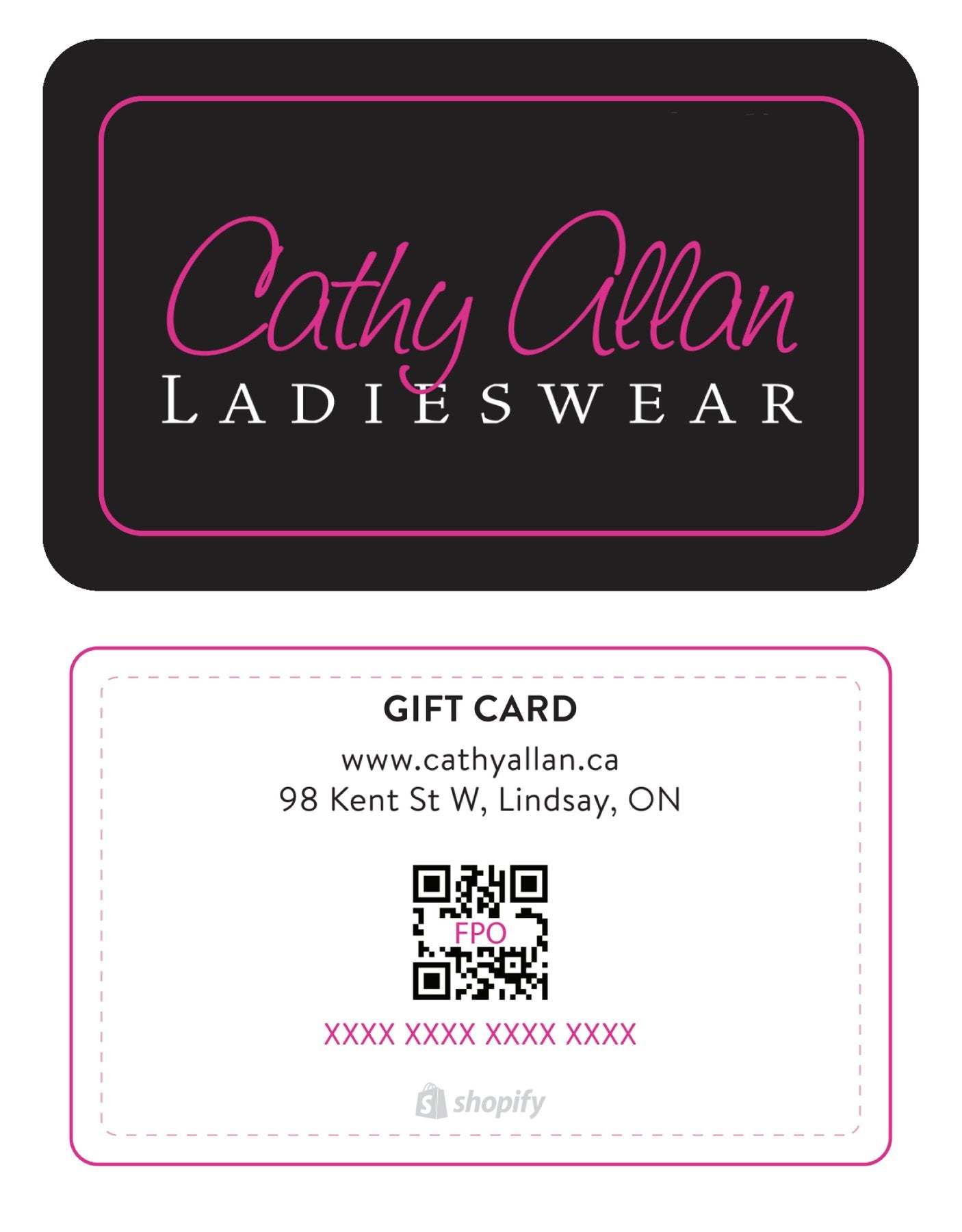 Cathy Allan Gift Card  Cathy Allan Ladieswear