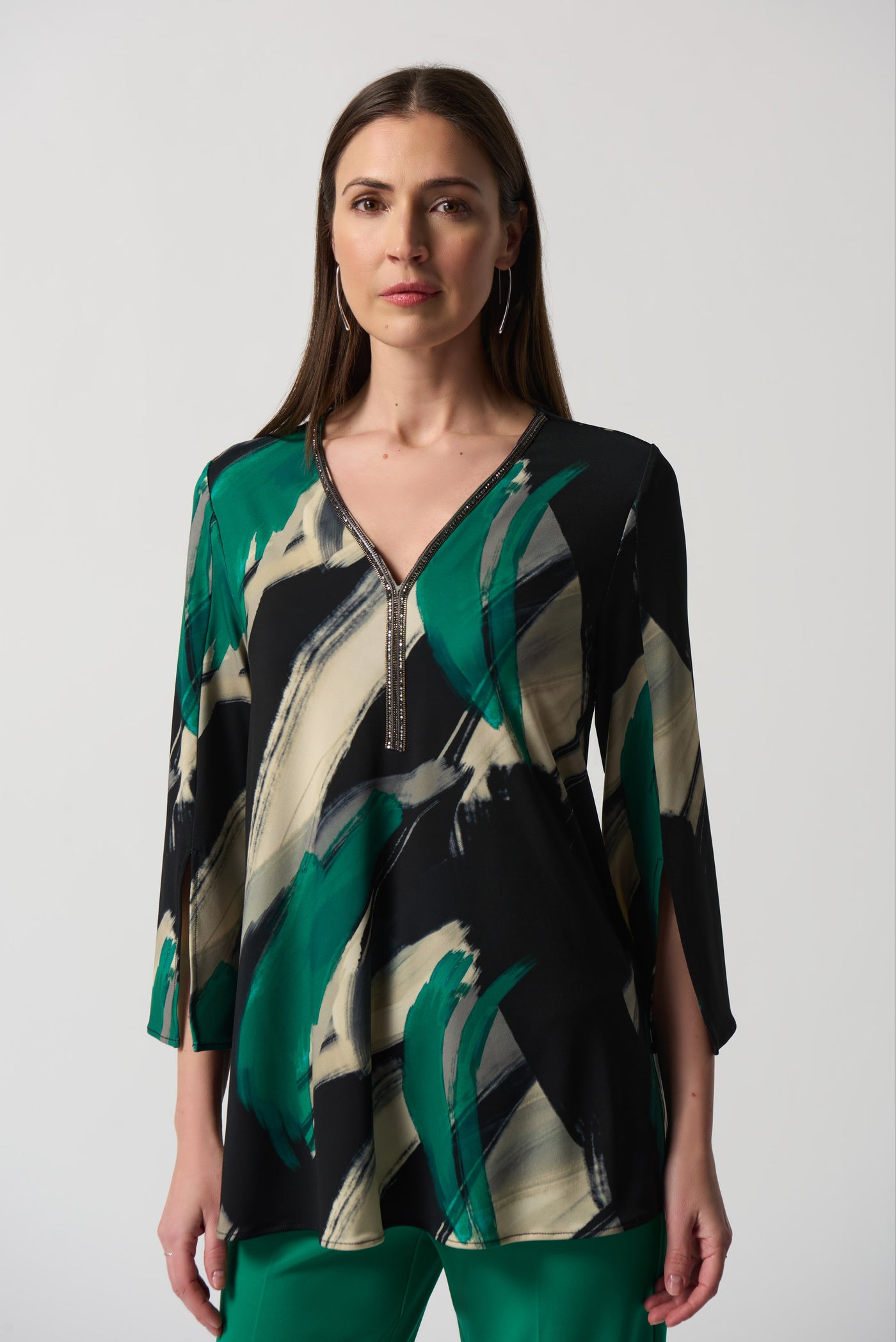Abstract Print Fit and Flare Tunic