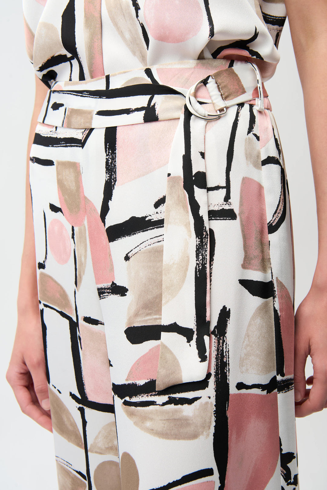 Abstract Print Wide Leg Flowy Pant