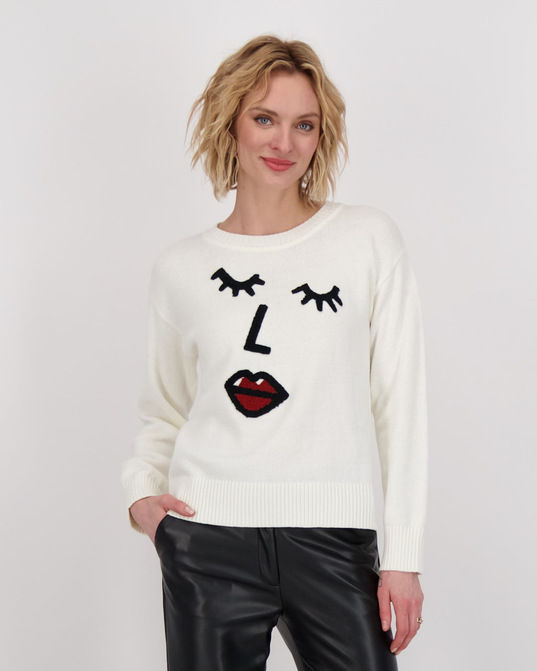 Adorable Abstract Face Sweater
