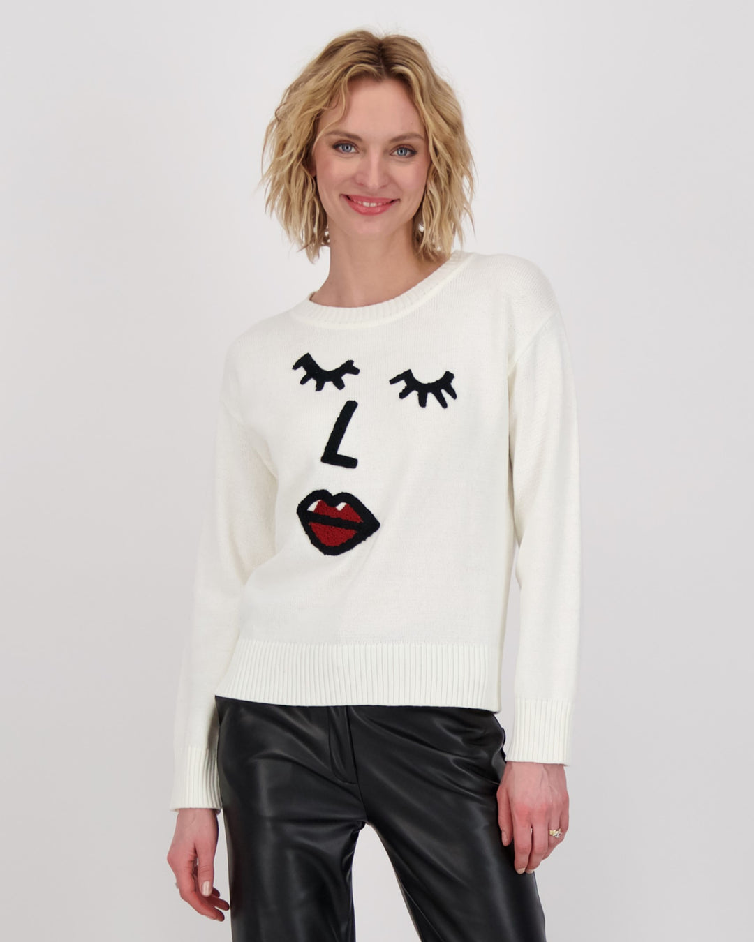Adorable Abstract Face Sweater
