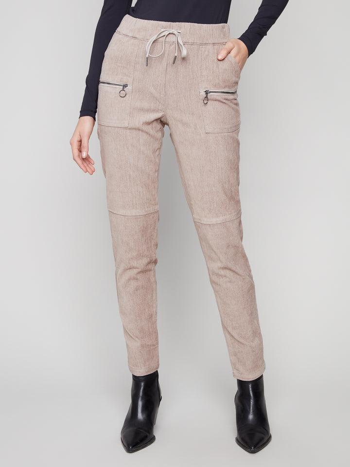 Almond Baby Cord Jogger Pant