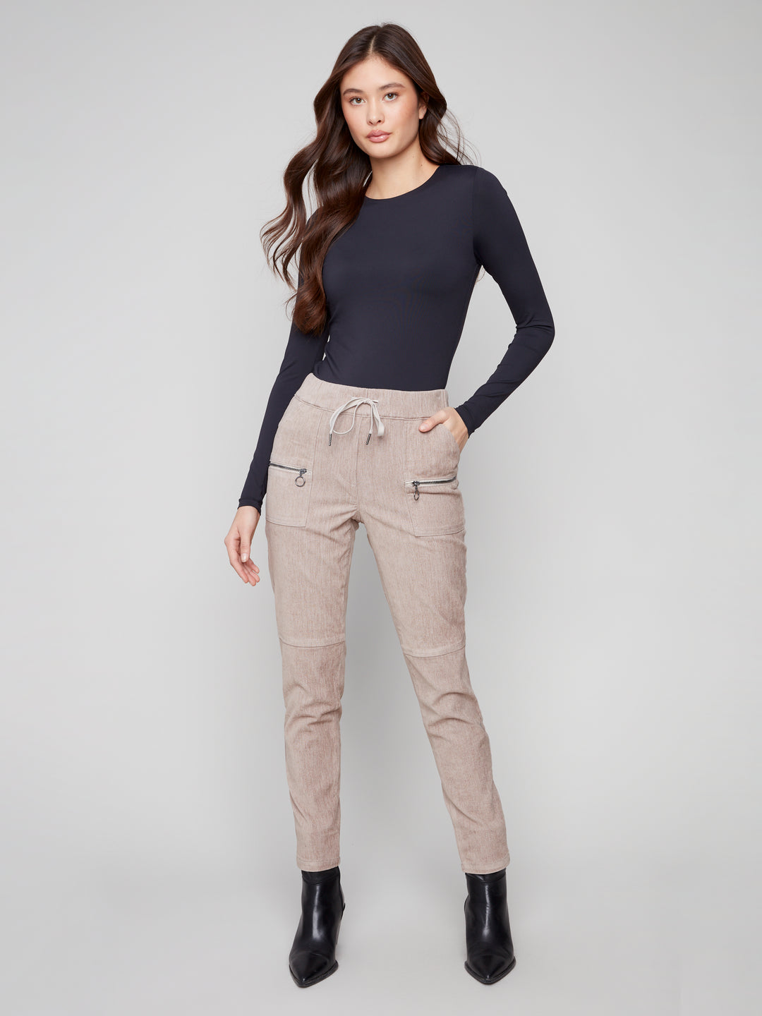 Almond Baby Cord Jogger Pant