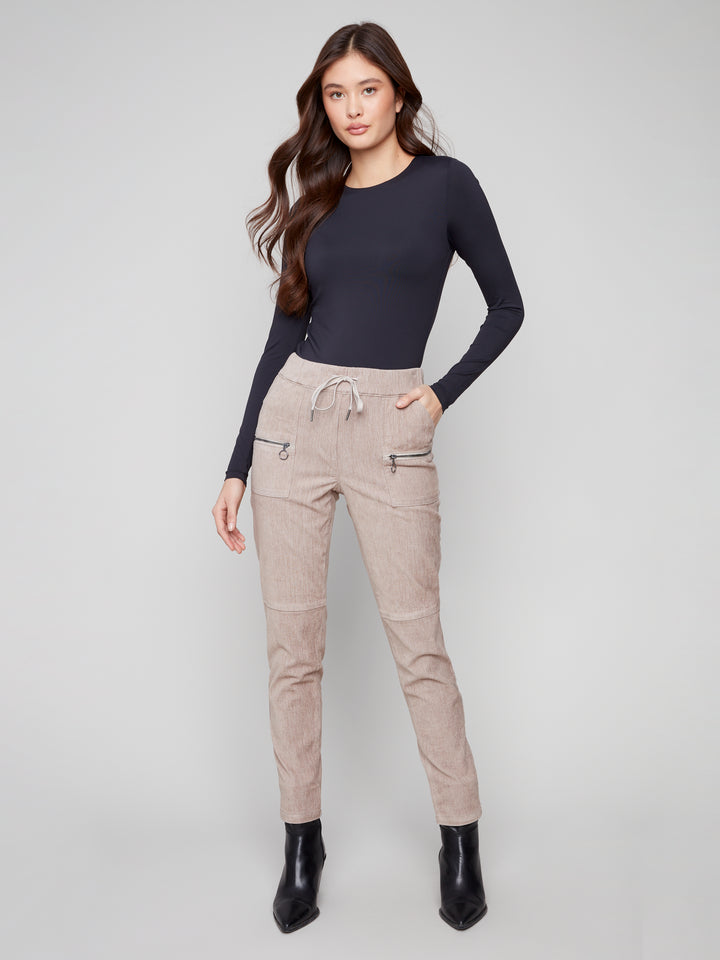 Almond Baby Cord Jogger Pant